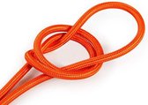 Strijkijzersnoer Oranje - rond, effen stof - 2-polig - ø 6.2mm