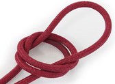 Strijkijzersnoer Bordeaux rood - rond, linnen - 2-polig -  ø 6.8mm