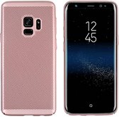 Hoes Mesh Holes voor de Samsung S9 Rosé Goud