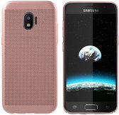 Hoes Mesh Holes voor Samsung J2 Pro 2018 Rosé Goud