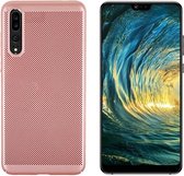 Hoes Mesh Holes voor Huawei P20 Rosé Goud