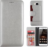 Wallet Case PU voor Huawei Y5 2017 / Y6 2017 in Zilver