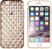 Hoesje CoolSkin Diamond TPU Case voor Apple iPhone 6/6S Transparant Goud Zwart