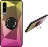 BackCover Ring / Magneet Aurora Huawei P30 Goud+Roze