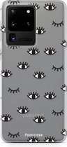 Fooncase Hoesje Geschikt voor Samsung Galaxy S20 Ultra - Shockproof Case - Back Cover / Soft Case - Eyes / Ogen
