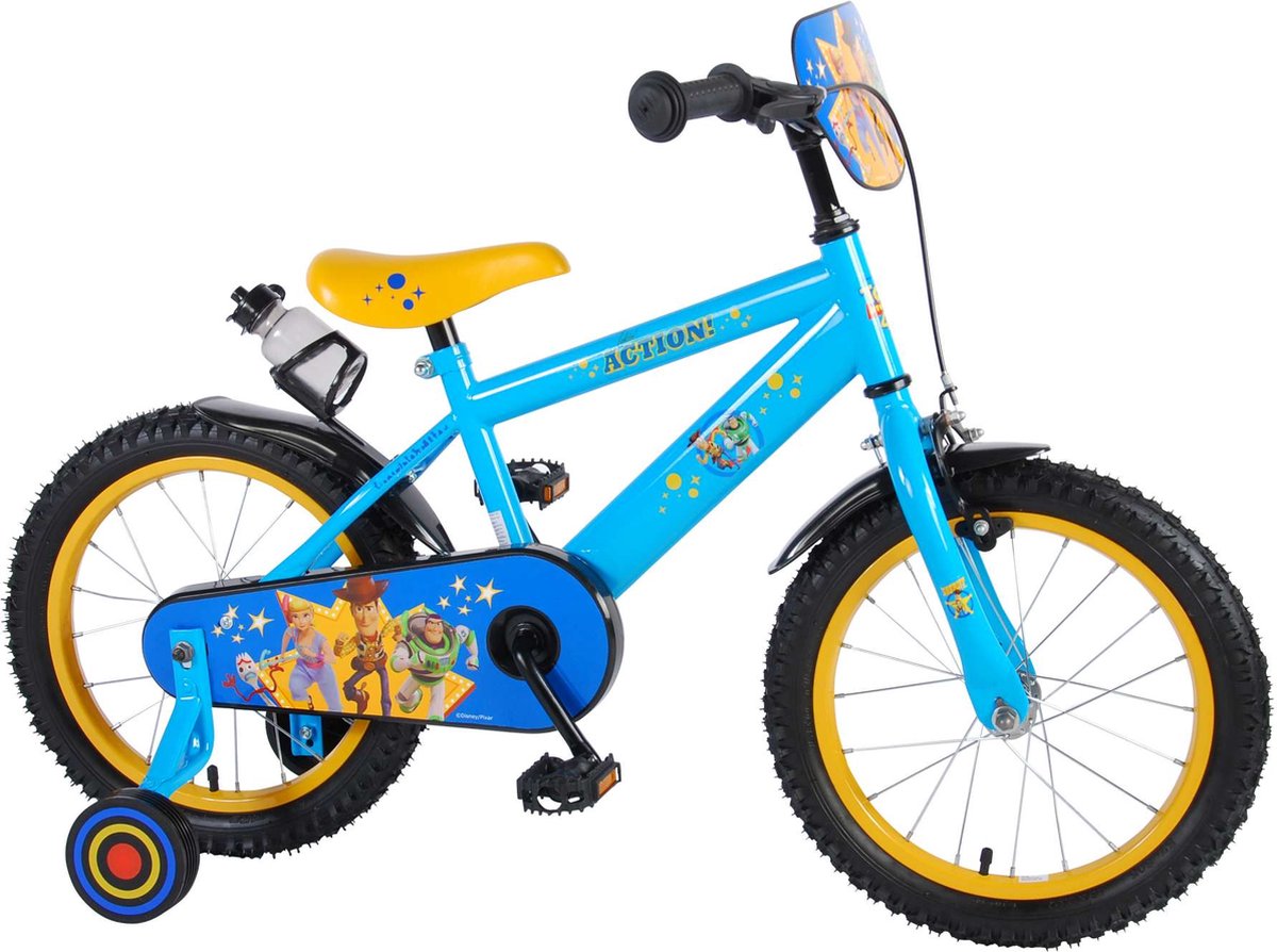 Disney Toy Story Kinderfiets - Jongens - 16 inch - Geel Blauw | bol.com