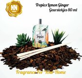 N&N Wonen Tropics Lemon Ginger Flower Geurstokjes - 80 ml