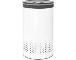 Brabantia Wasmand - met Deksel - 60 l - White / Dark Grey