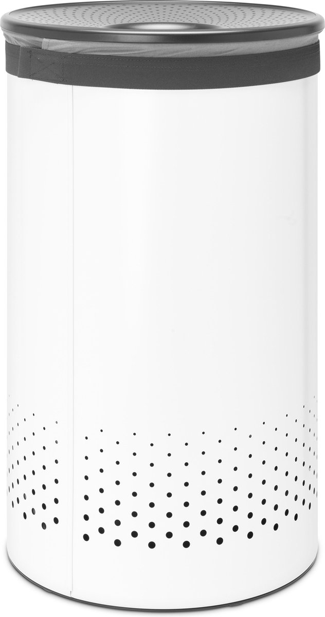 Goedkoopste Brabantia Wasmand - met Deksel - 60 l - White / Dark Grey
