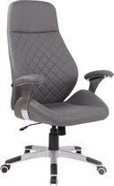 Bureaustoel - Ergonomische bureaustoel - Design - In hoogte verstelbaar - Kunstleer - Grijs - 61x49x126 cm
