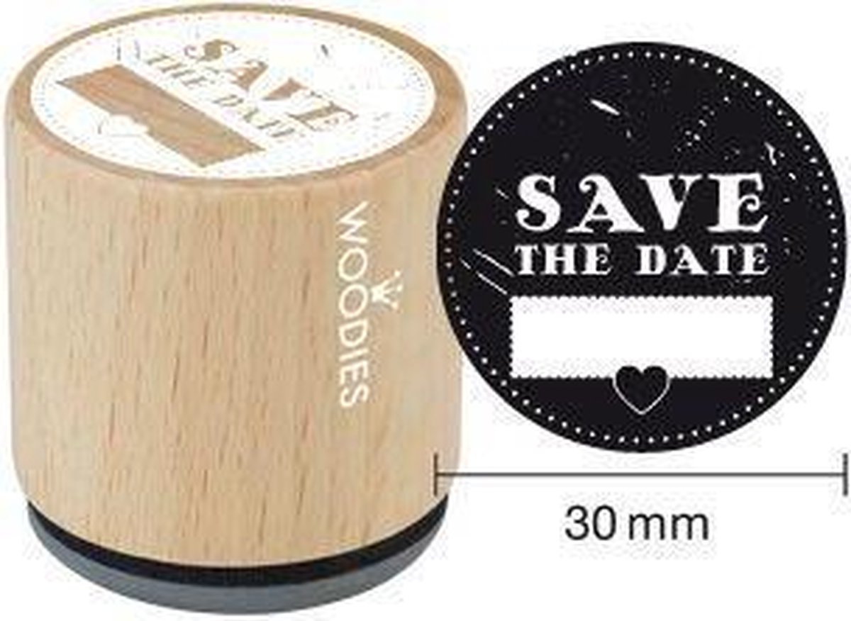 Houten Handstempel Woodies | Save The Date - Stempels - Stempels volwassenen - Snelle Levering