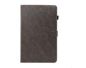 DrPhone Samsung Galaxy Tab A 10.5 T590 Luxe Retro PU Lederen Case met standhouder & kaartsleuf met elastische pen houder - Zwart