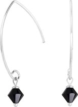 ARLIZI 1843 Oorbellen zwart Swarovski kristal - 925 sterling zilver