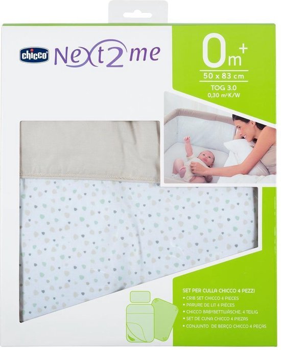 Chicco 4delige wiegset voor next2me light grey