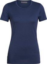 Icebreaker Womens Tech Lite SS Low - Dames - T-shirt - Merinowol - Blauw