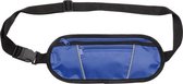 Blauw heuptasje/buideltasje 28 x 12 cm - Reflecterend - Blauwe heuptassen/fanny pack voor op reis/onderweg