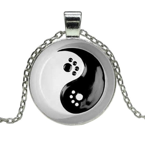 Fako Bijoux® - Collier - Cabochon - Yin Yang - Bague Jambes