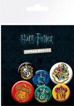 Harry potter - pack 6 badges - crests