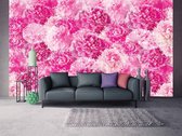 Pink Flowers Photo Wallcovering