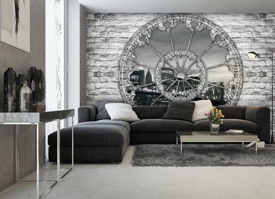 Photomural gris, revêtement mural