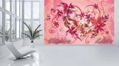 Love Flowers Abstract  Photo Wallcovering