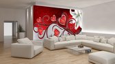 Lily Heart Abstract Photo Wallcovering
