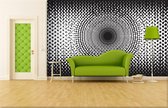 Abstract Black White Dots Photo Wallcovering