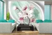 Papier peint photo Polaire | Fleurs, Magnolia | Rose | 368x254cm (lxh)