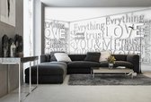Modern Words Photo Wallcovering