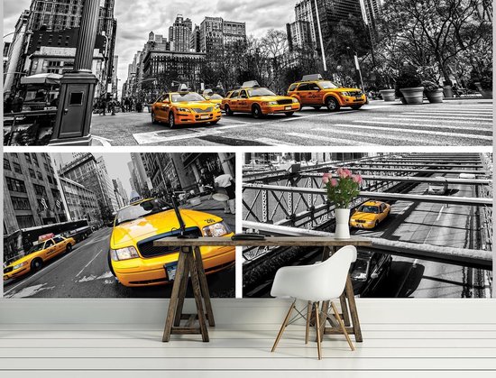 Papier peint photo Polaire | New York | Jaune, gris | 368x254cm (lxh)