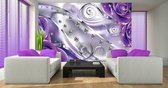 Purple Floral Diamond Abstract Modern Photo Wallcovering