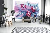 Fotobehang Vlies | Modern, Bloem | Blauw | 368x254cm (bxh)