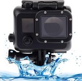 Black Edition Waterproof / Waterdichte Behuizing Case voor GoPro Hero 4 / 3+ / 3 incl. Schroef en Mount | Waterdicht tot 30M