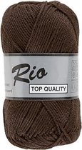 Lammy yarns Rio katoen garen - donkerste bruin (857) - naald 3 a 3,5mm - 5 bollen