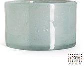 Design vaas Cilinder - Fidrio SMOKEY - glas, mondgeblazen - diameter 23 cm hoogte 14,5 cm