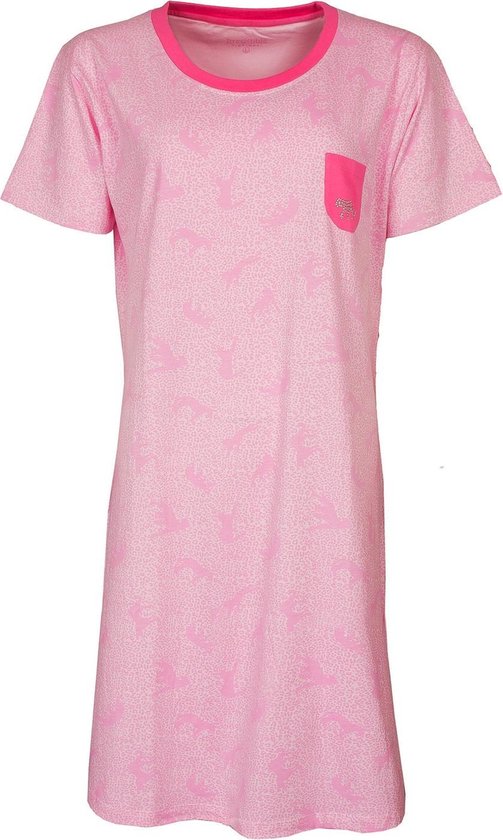 Irresistible Dames Nachthemd - Slaapkleed - Roze - Maat S