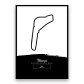 Circuitposter - Grand Prix - Monza - Zwart-wit