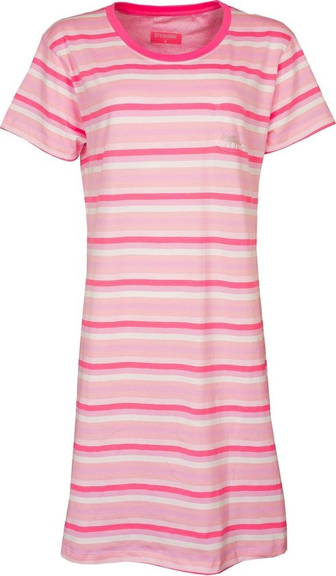 Irresistible Dames nachthemd slaapkleed Roze gestreept IRNGD1905A Maten: