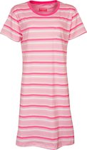 Irresistible Dames Nachthemd - Slaapkleed - Gestreept - Roze - Maat S