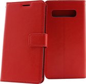 Bookcase Geschikt voor: Samsung Galaxy S10E - Rood - portemonnee hoesje