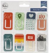 Pinkfresh: Out & About Epoxy Clips 8/Pkg