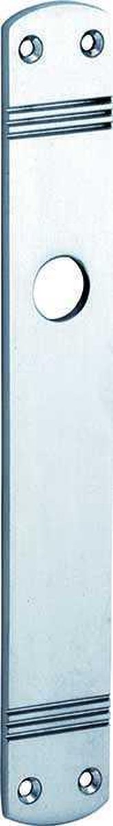 Langschild paar Art-Deco blind mat chroom