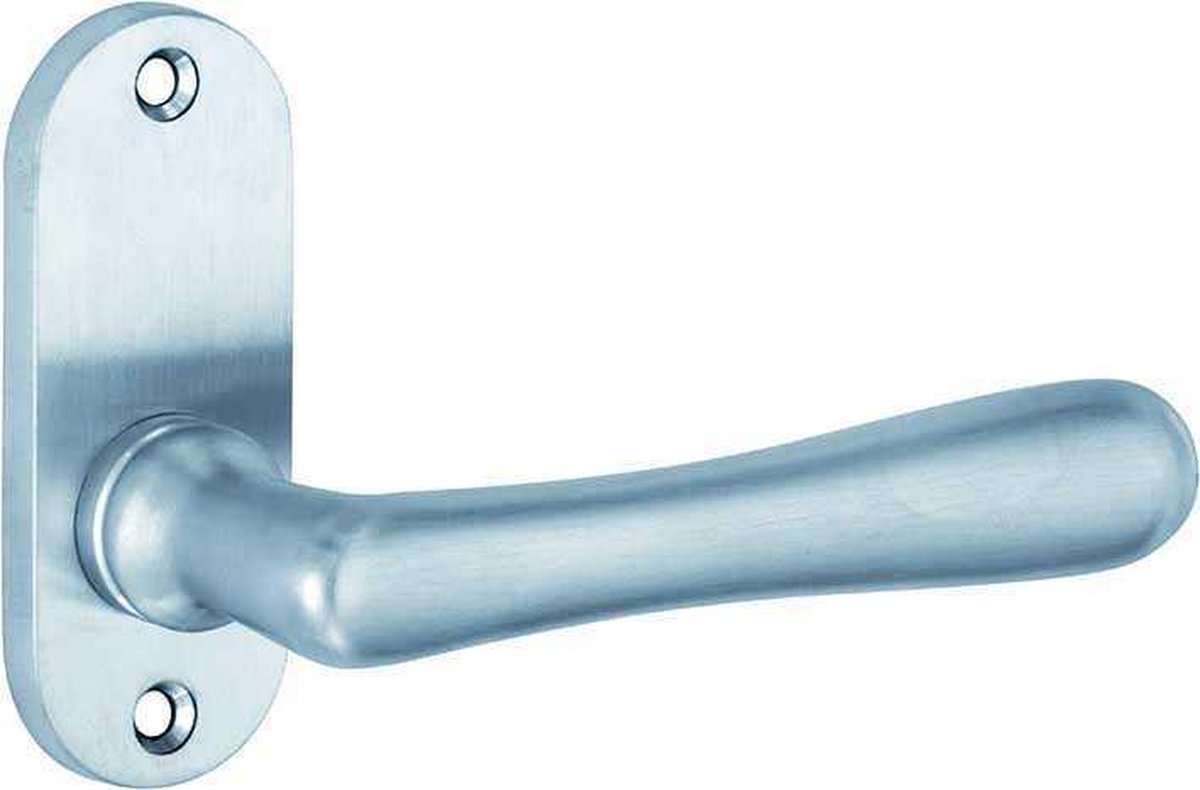 Deurkruk op rozet Linea/ovaal patent mat chroom