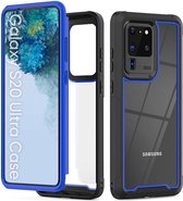 Samsung Galaxy S20 Ultra Hybride Bumper Hoesje Blauw