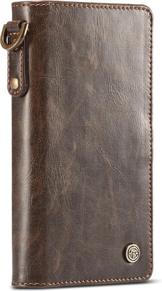 Leren Wallet + uitneembare Case - iPhone XS 5.8 inch - Bruin - Caseme