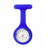Treasure Trove® Siliconen Verpleegstershorloge Hemelsblauw - Zusterhorloge - Horloge Verpleegster - Dames - Heren - Speld - 35mm