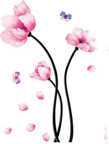 Vwist Muursticker Roze Bloem - Design - 100 x 114 CM