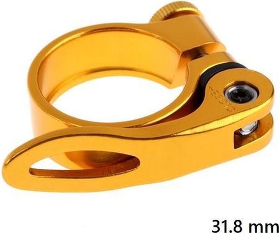 31,8mm Quick release zadelklem met lever voor 27.7 tot 28,6mm zadelpen -  Goud kleurig | bol.com