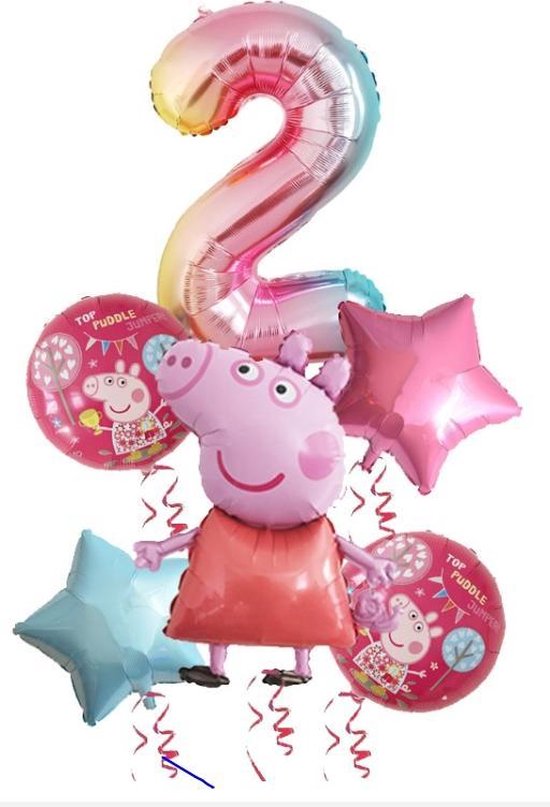 Peppa Pig Ballonnen set versiering 2 Jaar bol.com