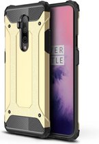 Armor Hybrid Back Cover - OnePlus 7T Pro Hoesje - Goud